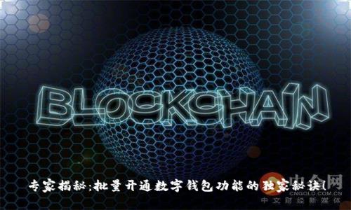 专家揭秘：批量开通数字钱包功能的独家秘诀！